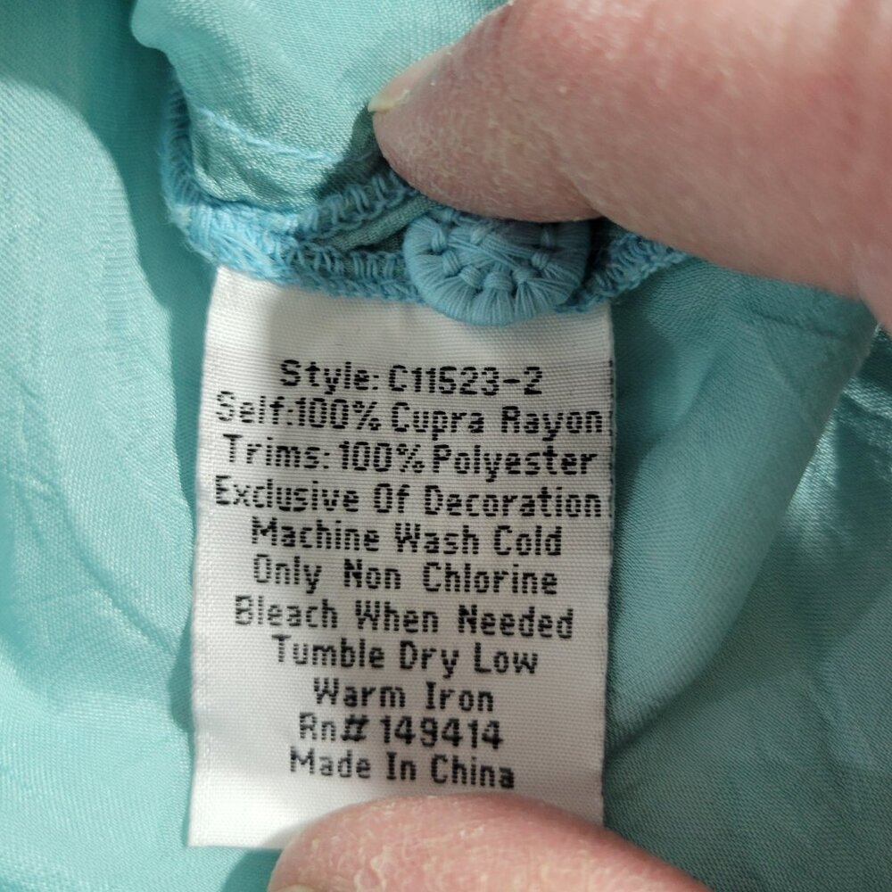 Johnny Was Women's Embroidered Blue Top - Picture 10 of 12